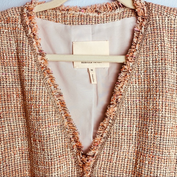 Rebecca Taylor Tweed Pattern Evening Jacket, SZ 12 - Picture 2 of 11